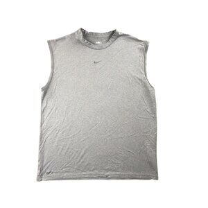 Nike Shirt Mens Medium Athletic Tank Top Performance Fit Dry Center swoosh Y2K